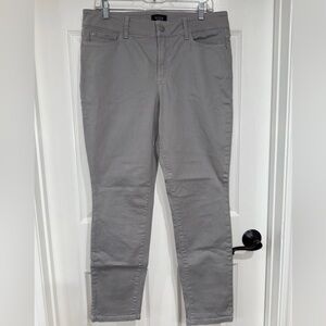 NYDJ Women's SZ 12 Alina Convertible Ankle Jeans Gray EUC